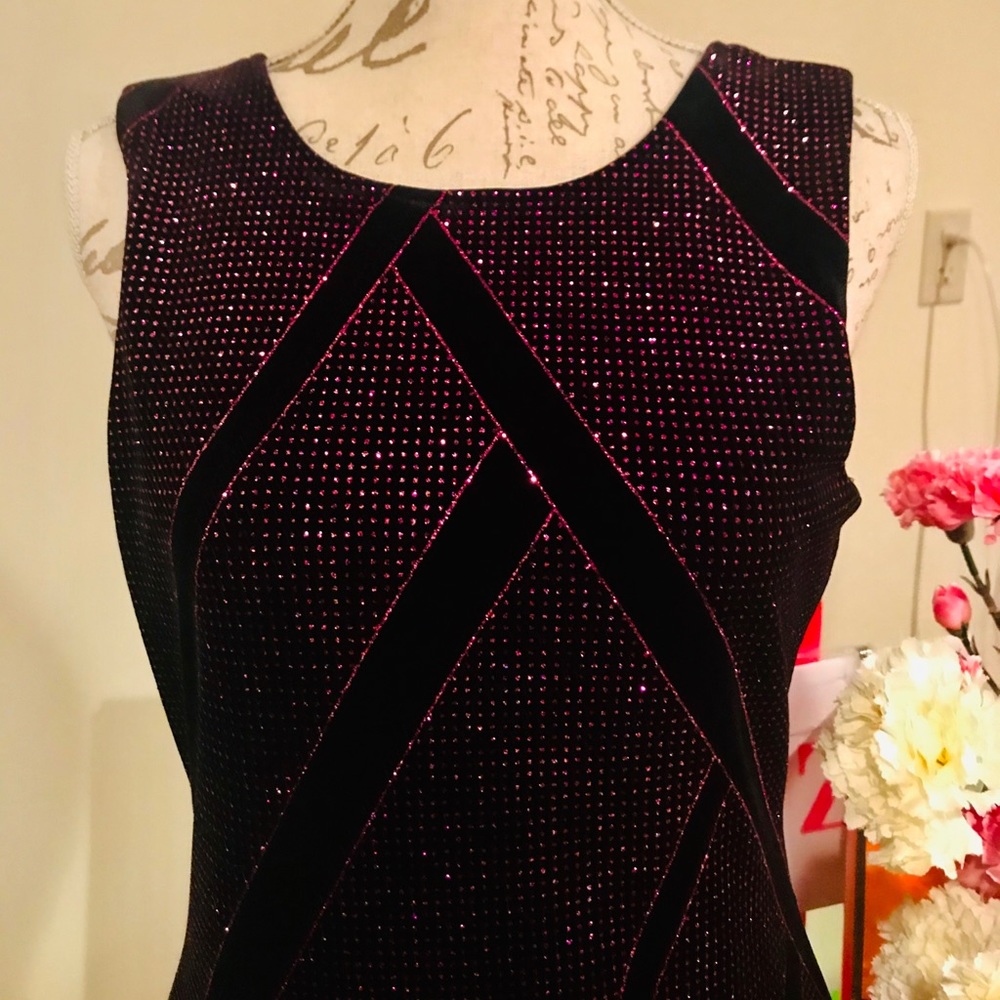 Eclipse sequin velvet evening dress